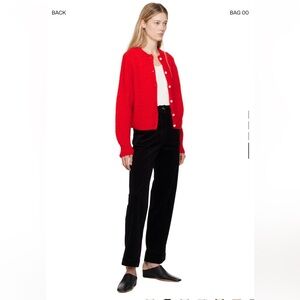 Nothing Written, Black Stretch Cotton Corduroy Straight Leg Pants